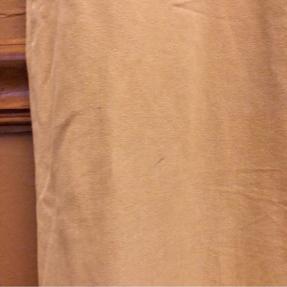 Talbots Linen Blend Button Front V Neck sleeveless Dress Tan 4 Petite - Picture 6 of 6